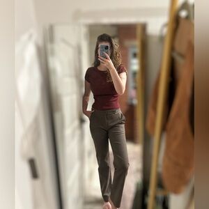 Marni Brown Cotton Mid Rise Pants